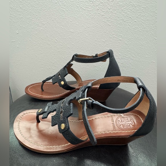 Tory Burch Chandler wedge sandal - Navy Blue - Picture 2 of 6